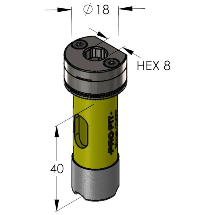 ProFit Diamantboor Met Geïntegreerde Click & Drill® Adapter 18 Mm. 2 ProFit Diamantboor Met Geïntegreerde Click & Drill® Adapter 18 Mm. - Afbeelding 2