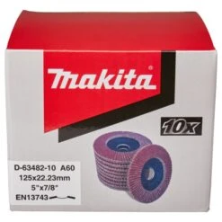 Makita D-63482-10 Lamellenschijf 125mm A60 10 Makita D-63482-10 Lamellenschijf 125mm A60 -Makita Verkoopwinkel D 63482 10 C1N1 1