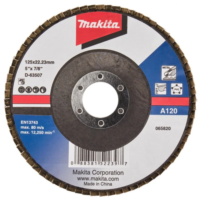 Makita D-63507-10 Lamellenschijf 125mm A120 1 Makita D-63507-10 Lamellenschijf 125mm A120