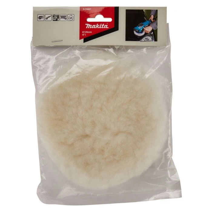 Makita D-70867 Wollen Schijf 125mm 4 Makita D-70867 Wollen Schijf 125mm - Afbeelding 4