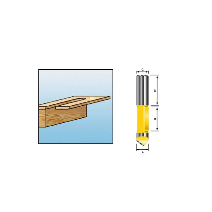 Makita D-10578 Boorfrees 8x19,05 S8 2 Makita D-10578 Boorfrees 8x19,05 S8 - Afbeelding 2