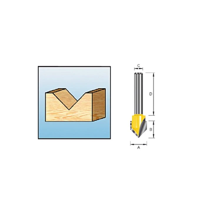 Makita D-10687 V-groeffrees 12,7 90gr S8 2 Makita D-10687 V-groeffrees 12,7 90gr S8 - Afbeelding 2