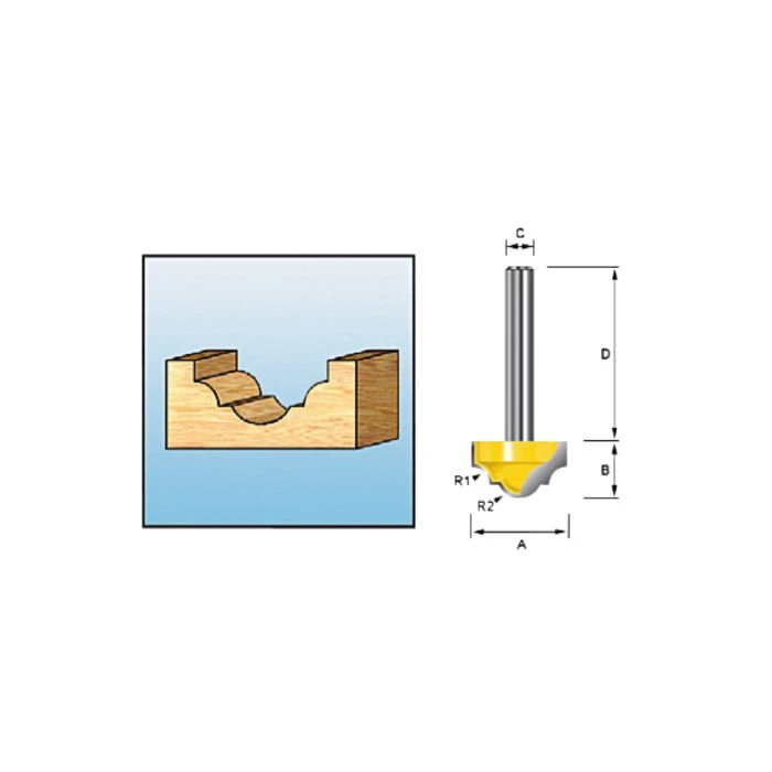 Makita D-11069 Sierprofielfrees 12,7 S8 2 Makita D-11069 Sierprofielfrees 12,7 S8 - Afbeelding 2