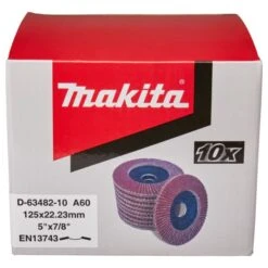 Makita D-63482-10 Lamellenschijf 125mm A60 9 Makita D-63482-10 Lamellenschijf 125mm A60 -Makita Verkoopwinkel d 63482 10 c1n1