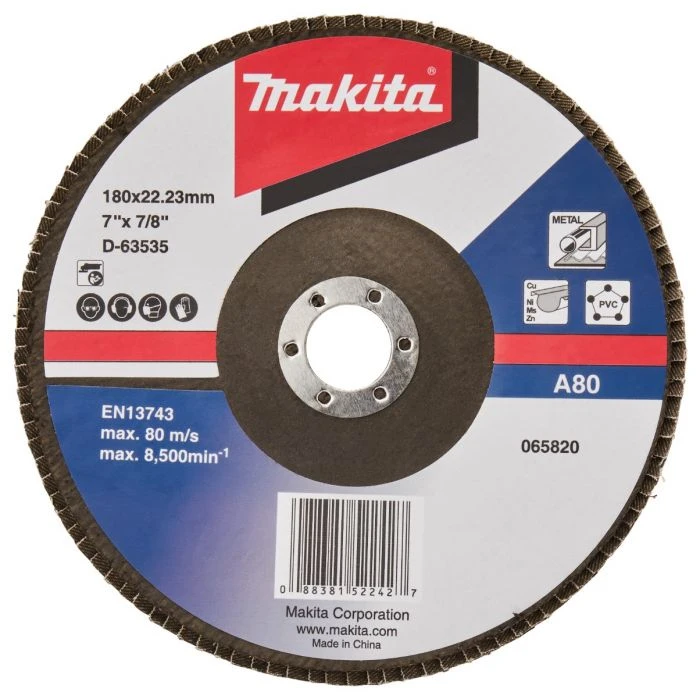 Makita D-63535-10 Lamellenschijf 180mm A80 2 Makita D-63535-10 Lamellenschijf 180mm A80 - Afbeelding 2