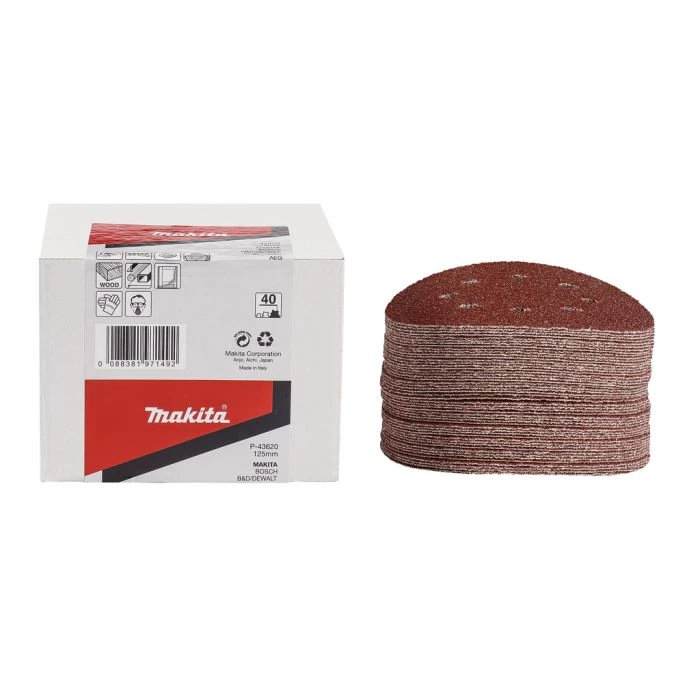 Makita P-43642 Schuurschijf 125mm K80 Red Velcro 3 Makita P-43642 Schuurschijf 125mm K80 Red Velcro - Afbeelding 3